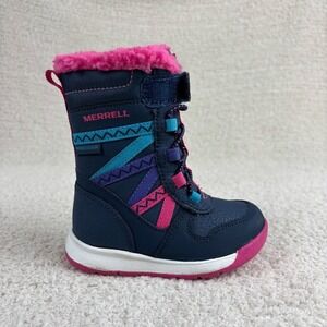 Merrell Kids' Navy and Pink Snow Boots